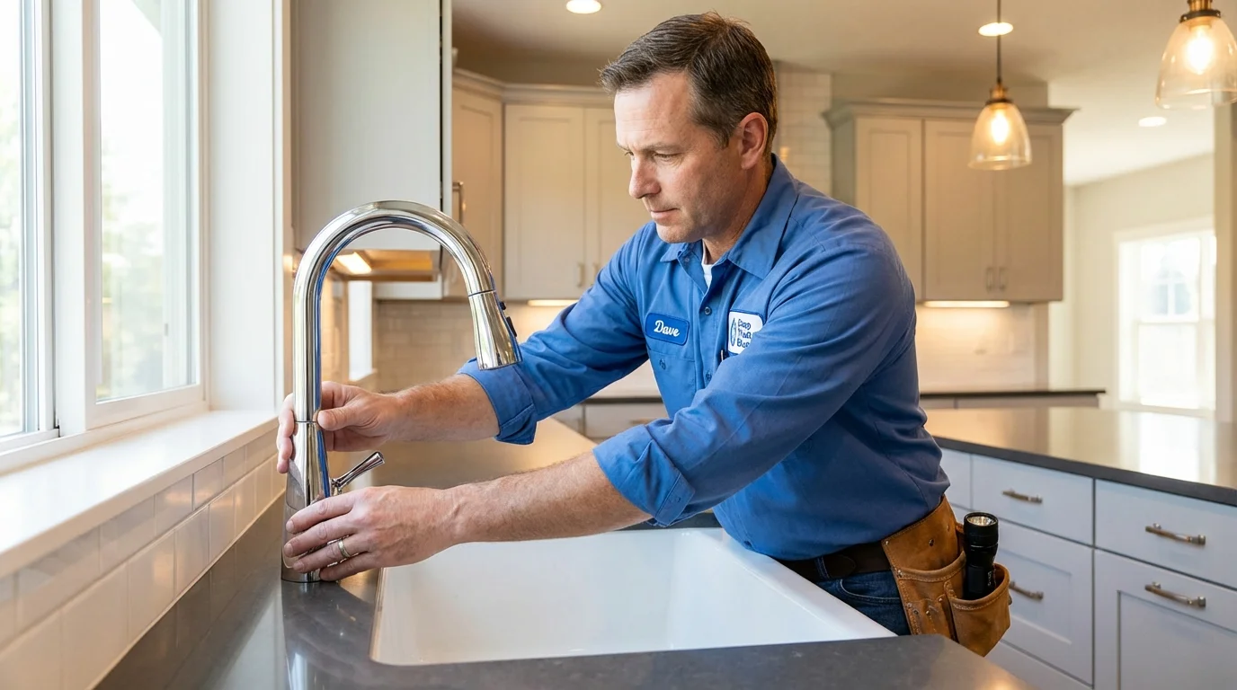Kitchen faucet installation by Johns Plumbing LLC in Hondo